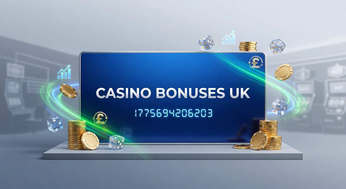 Vibrant display of UK casino bonus promotions on mobile screens, highlighting free spins and deposit matches