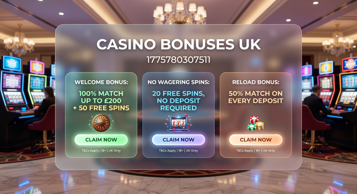 Close-up of a mobile phone screen showing active casino bonus claims, with notifications for free spins and deposit matches tailored for UK users
