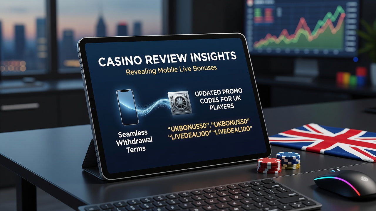 Casino review insights on mobile live bonuses and withdrawal terms displayed on a smartphone screen