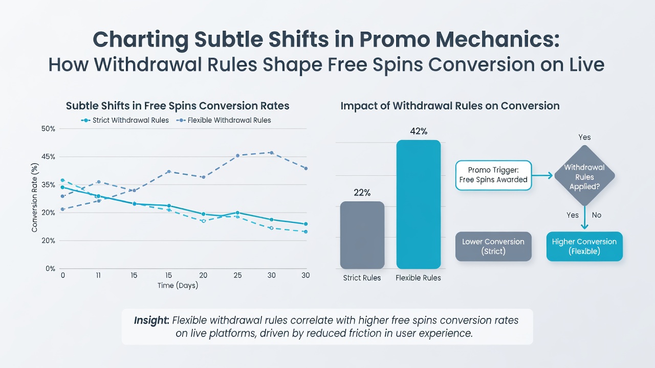 Analytics dashboard displaying conversion metrics for free spins on live mobile tables