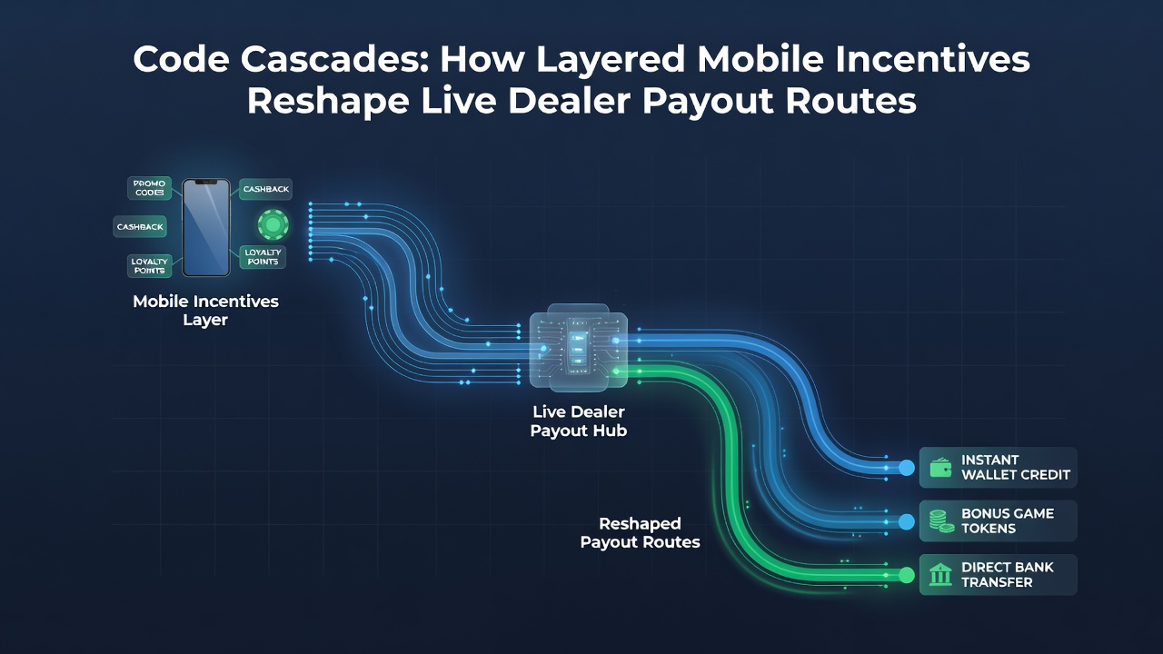 Diagram illustrating payout route adjustments triggered by stacked mobile bonus layers