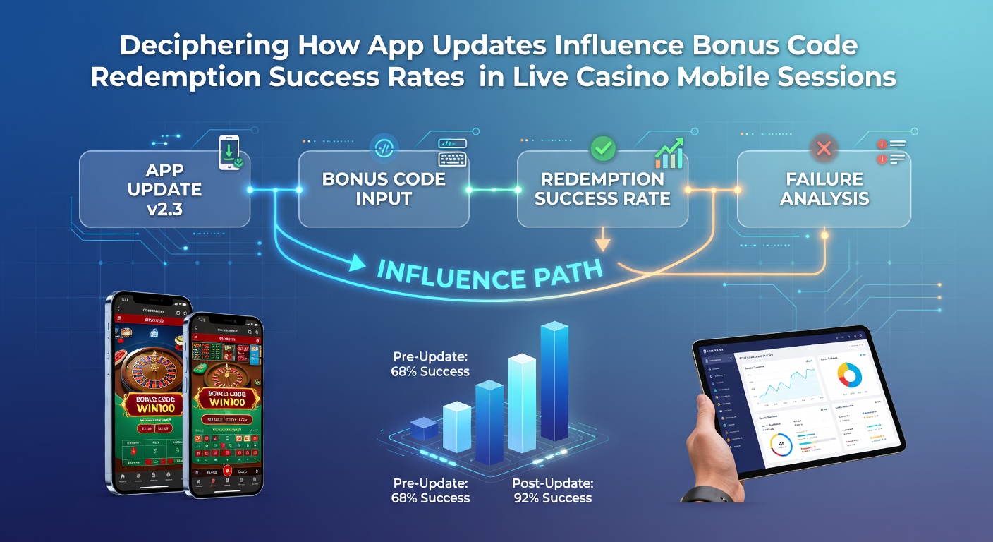Mobile casino app interface showing live dealer tables and bonus code entry screen during a session update