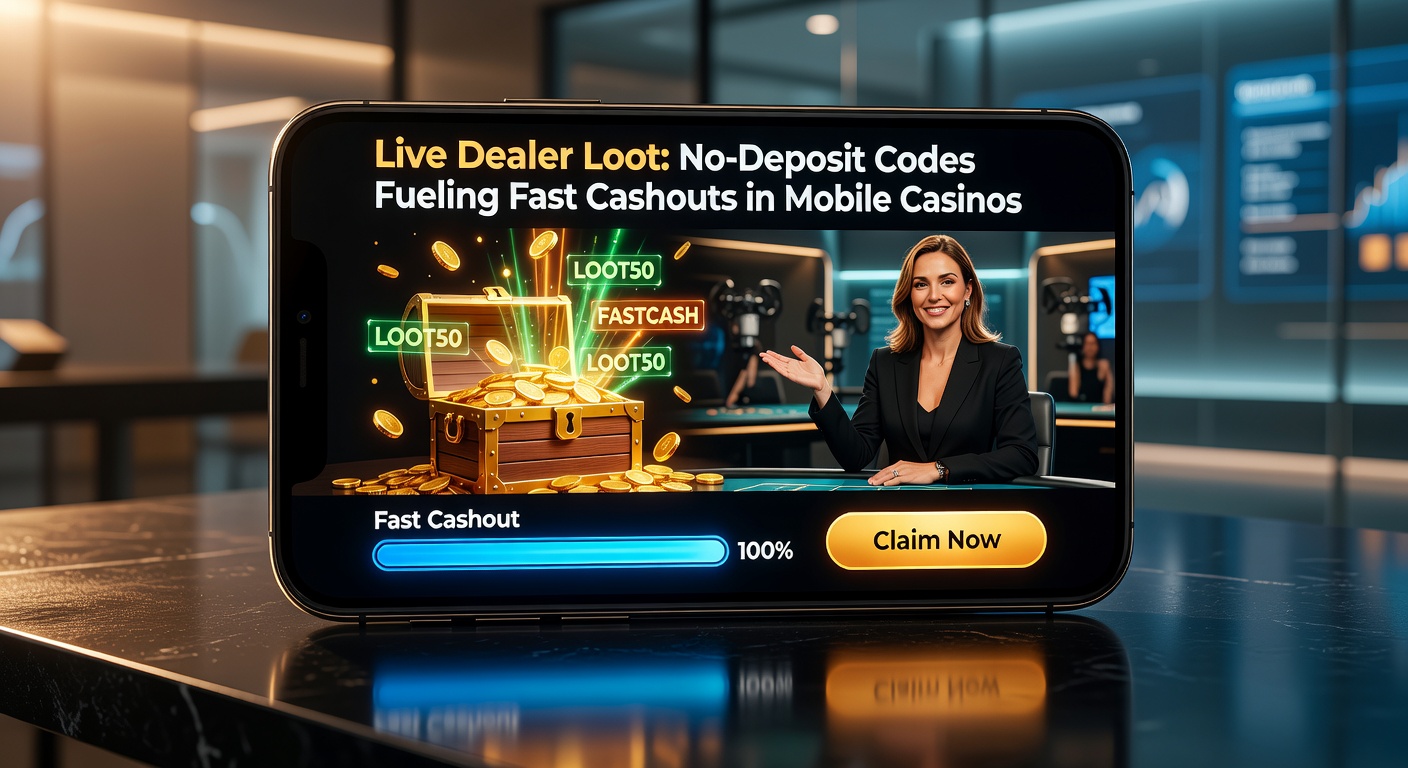 Close-up of mobile cashout screen after live dealer win, featuring no-deposit code confirmation and instant transfer options