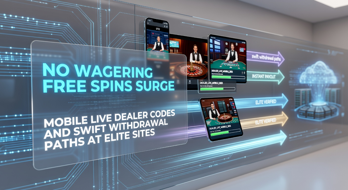 Vibrant display of mobile casino interface showing live dealer games and free spins promotions