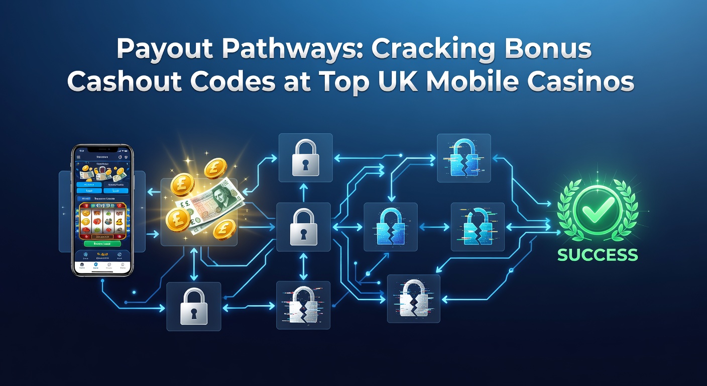 Mobile casino app displaying bonus code entry and payout options on a smartphone screen