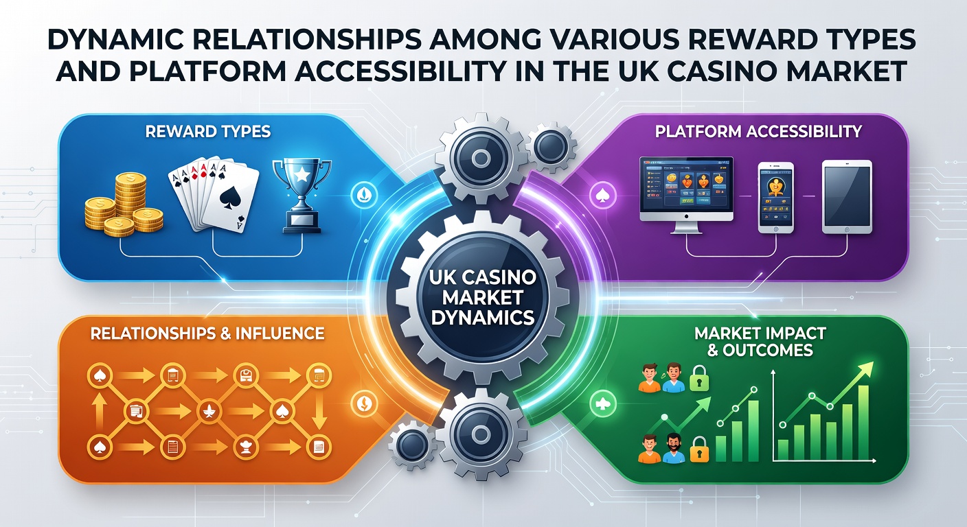 Visual representation of reward types and platform accessibility in the UK casino market showing interconnected elements
