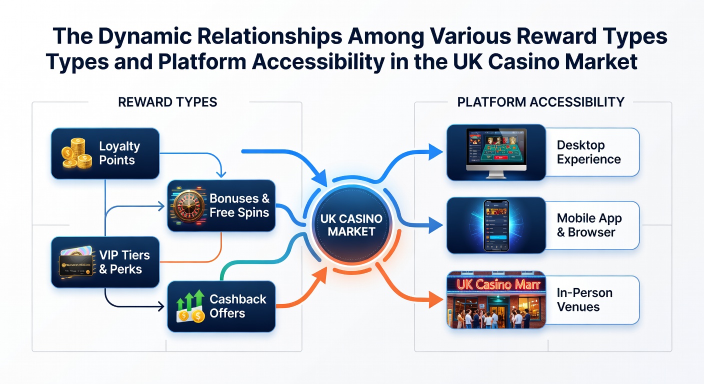 Chart illustrating relationships between reward categories and platform types in UK casinos