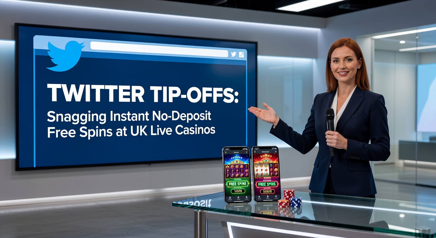 Mobile phone screen displaying a live casino app with free spins activated on a roulette wheel, Twitter notification in background